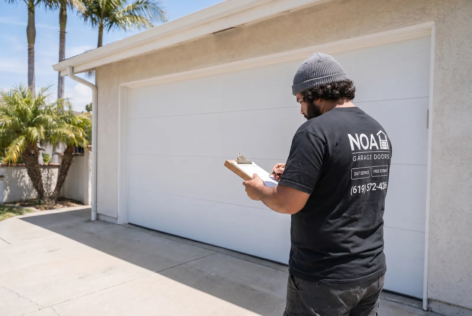 Garage door repair in Encinitas, CA by Noah Garage Doors