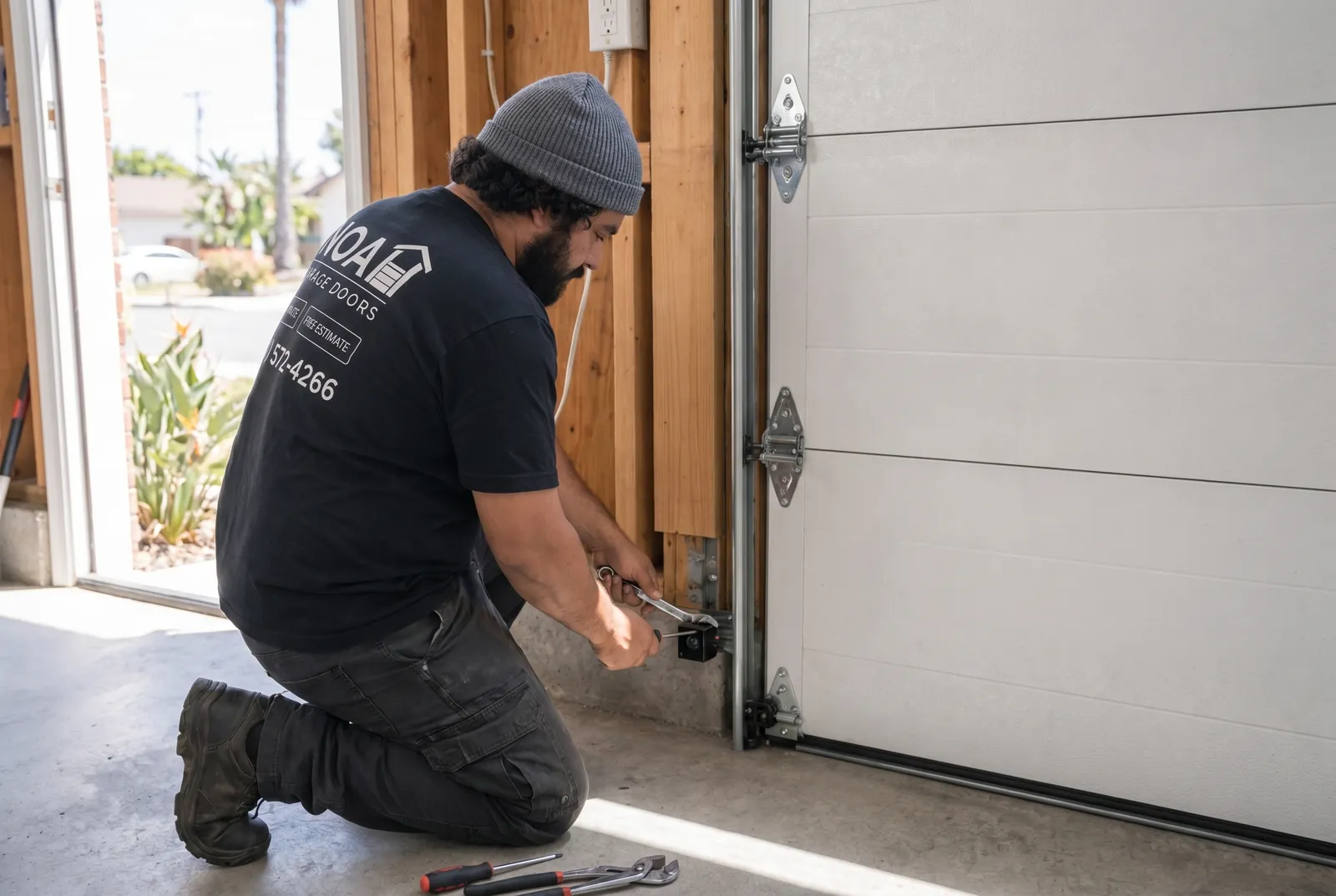 Garage door safety sensor troubleshooting for San Diego homeowners by Noah Garage Doors