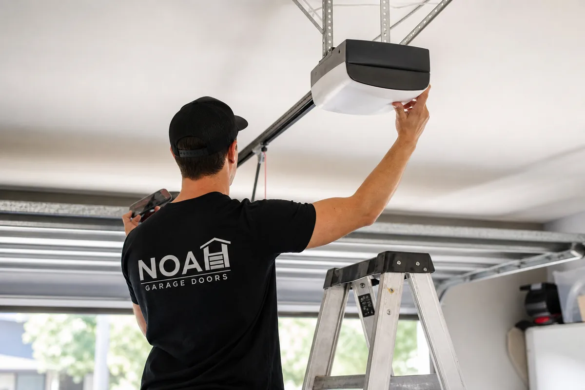 Smart garage door opener installation in San Diego by Noah Garage Doors