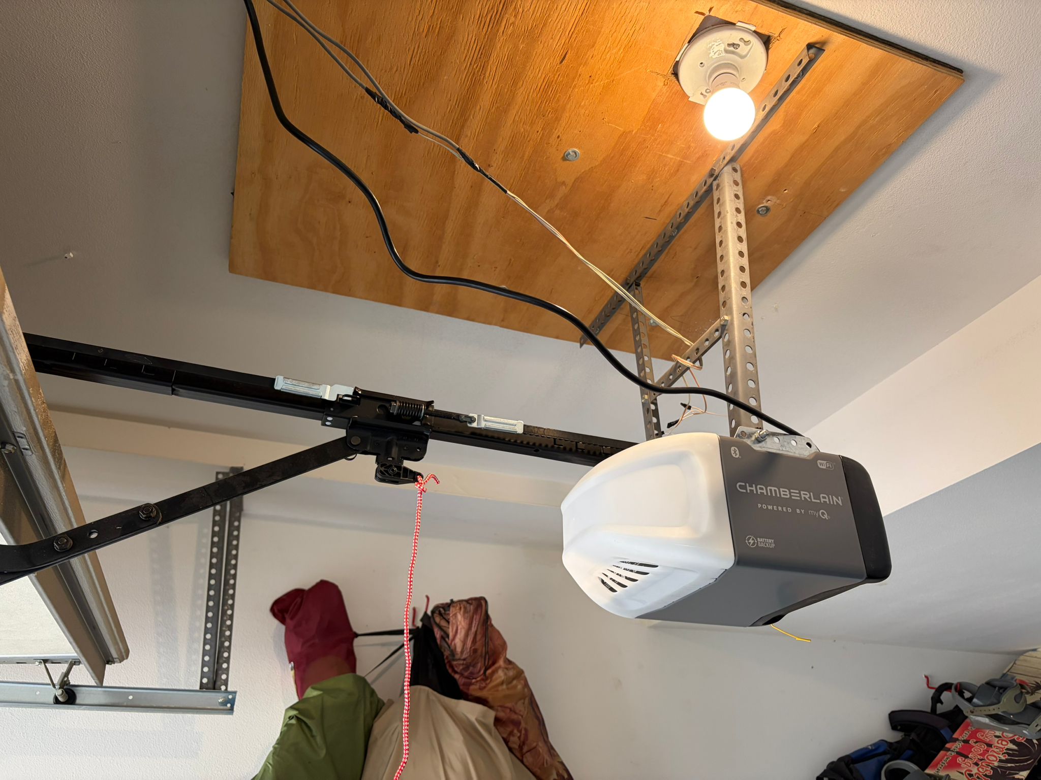 New Chamberlain myQ smart opener installed