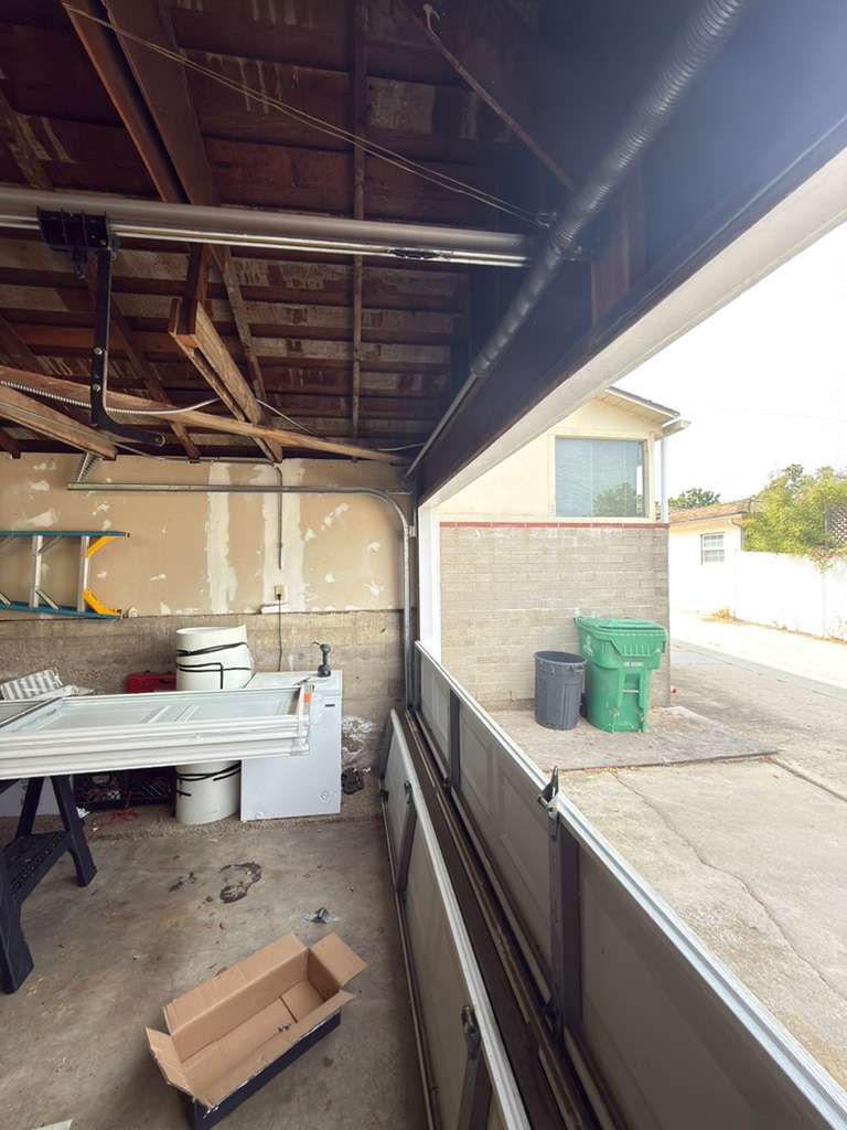 Old garage door springs before repair
