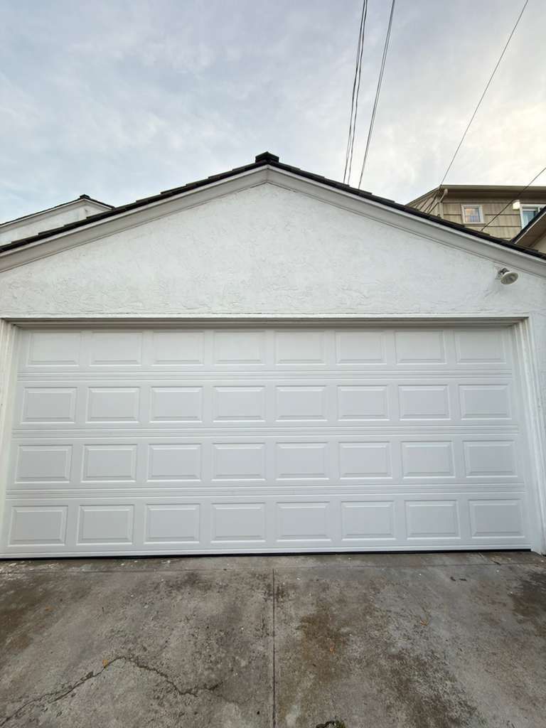 New white garage door installation San Diego