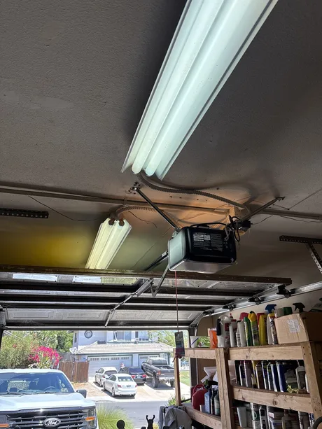 Chamberlain garage door opener installed by Noah Garage Doors, customer photo from a 5-star Google review