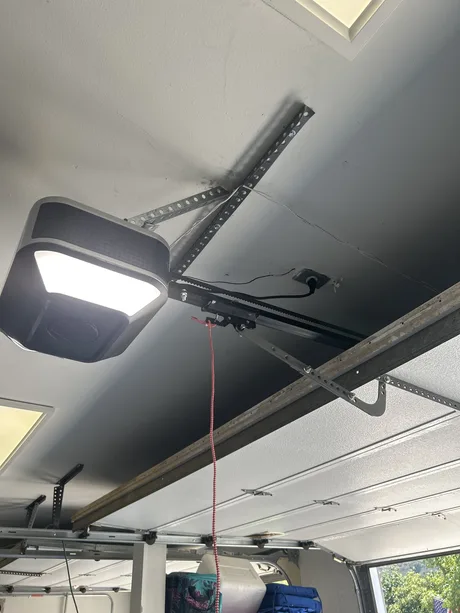 New garage door opener with LED light installed by Noah Garage Doors, customer photo from a 5-star Google review
