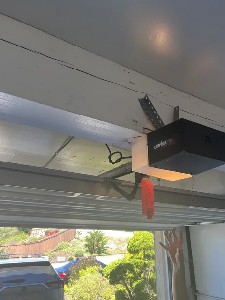 Genie garage door opener installed by Noah Garage Doors, customer photo from a 5-star Google review